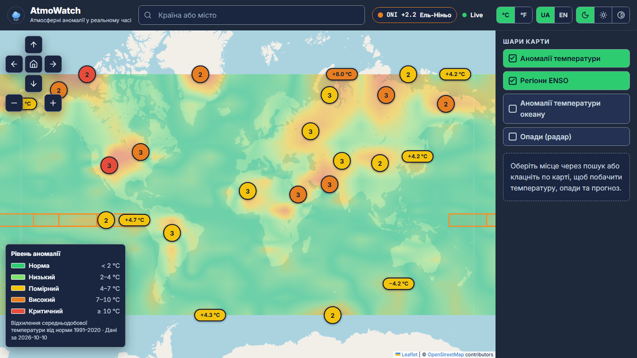 AtmoWatch — screenshot